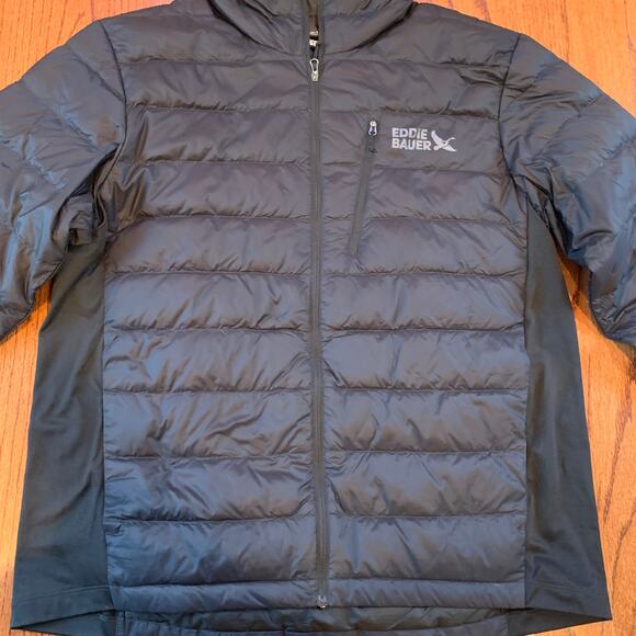 Eddie Bauer 550 Down Lightweight Zip-up Puffer Jacket | Navy Blue | Large - Picture 2 of 13
